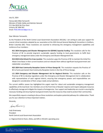 Emergency Response-Advocacy Letter-Minister Farnworth